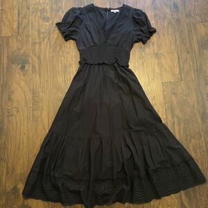 American Eagle Outfitters Black Midi Dress